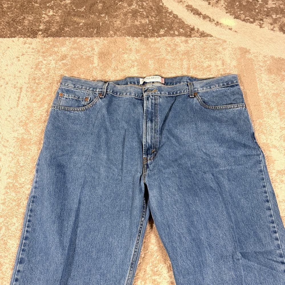 VTG Levi's 505 Regular Fit Classic Men's Blue Y2K Jeans 48x30 Straight Denim - Picture 2 of 10